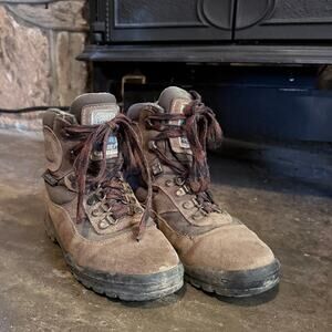 Vtg 90s Tecnica Trekking Hiking Boots - Brown Suede & Leather - Women’s‎ 6-1/2